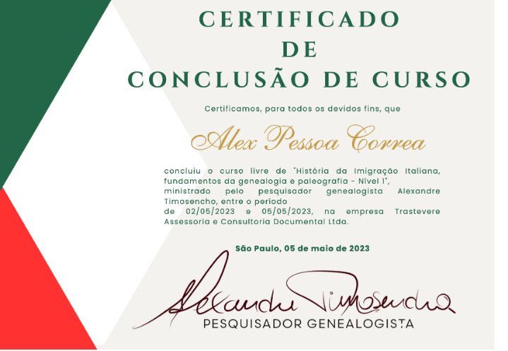 Certificado de conclusão do curso livre