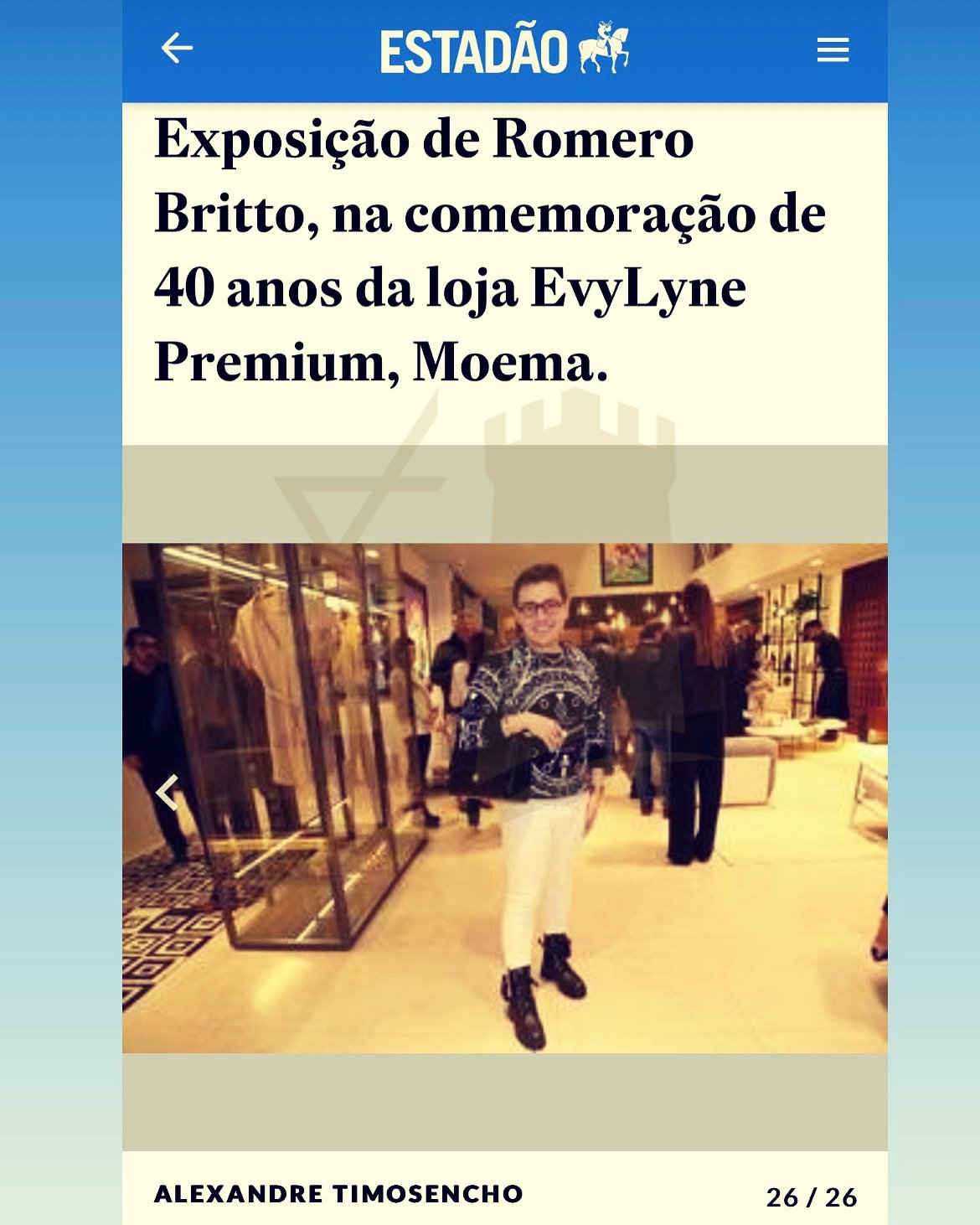 Cobertura do Estadão — exposição de Romero Britto
