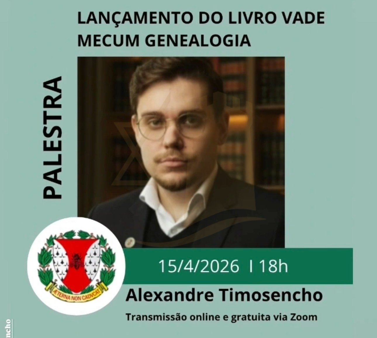 Palestra de lançamento do livro Vade Mecum da Genealogia no CBG